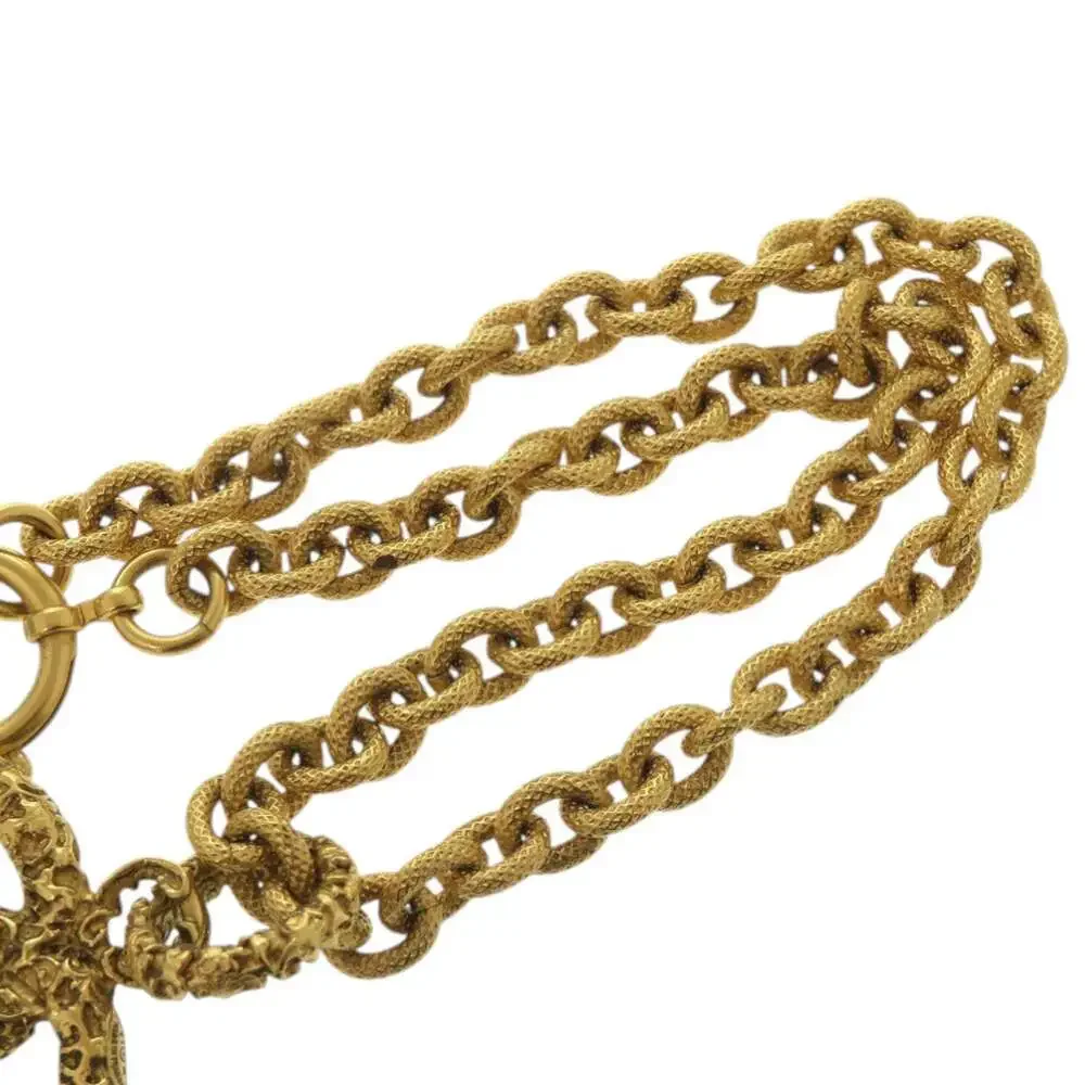 Chanel Cc Logo Pendant Necklace Gold- #256689C15B